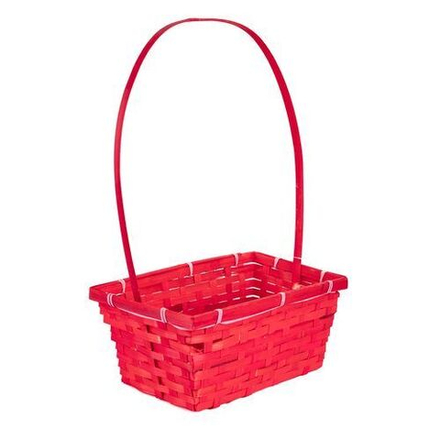 Корзина (бамбук) D30*17.5*H12 КРАСНАЯ