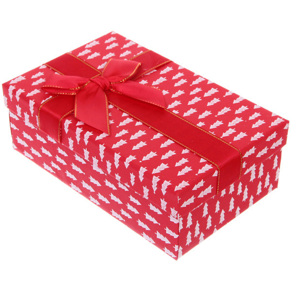 Коробка подарочная «Зимняя радость» 19*12*6,5 см, Красный