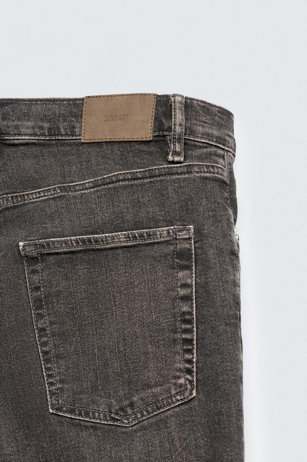 ZARA ДЖИНСЫ SLIM FIT БАЗОВЫЕ, СЕРЫЙ / БЕЖЕВЫЙ