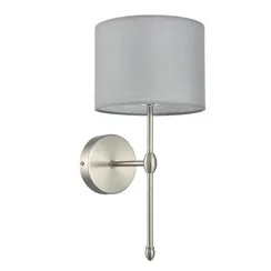 8262/1W CLASSI LN26 061 металл/текстиль, никель/серый Бра E14 1*40W 220V LATTI