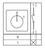 Переключатель кулачковый ПК-1-11 25А 1P «0-1» IP65 EKF