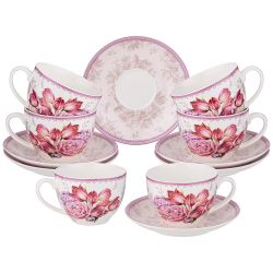 ЧАЙНЫЙ НАБОР LEFARD ТЮЛЬПАНЫ НА 6 П6Р. 12 ПР. 280 МЛ