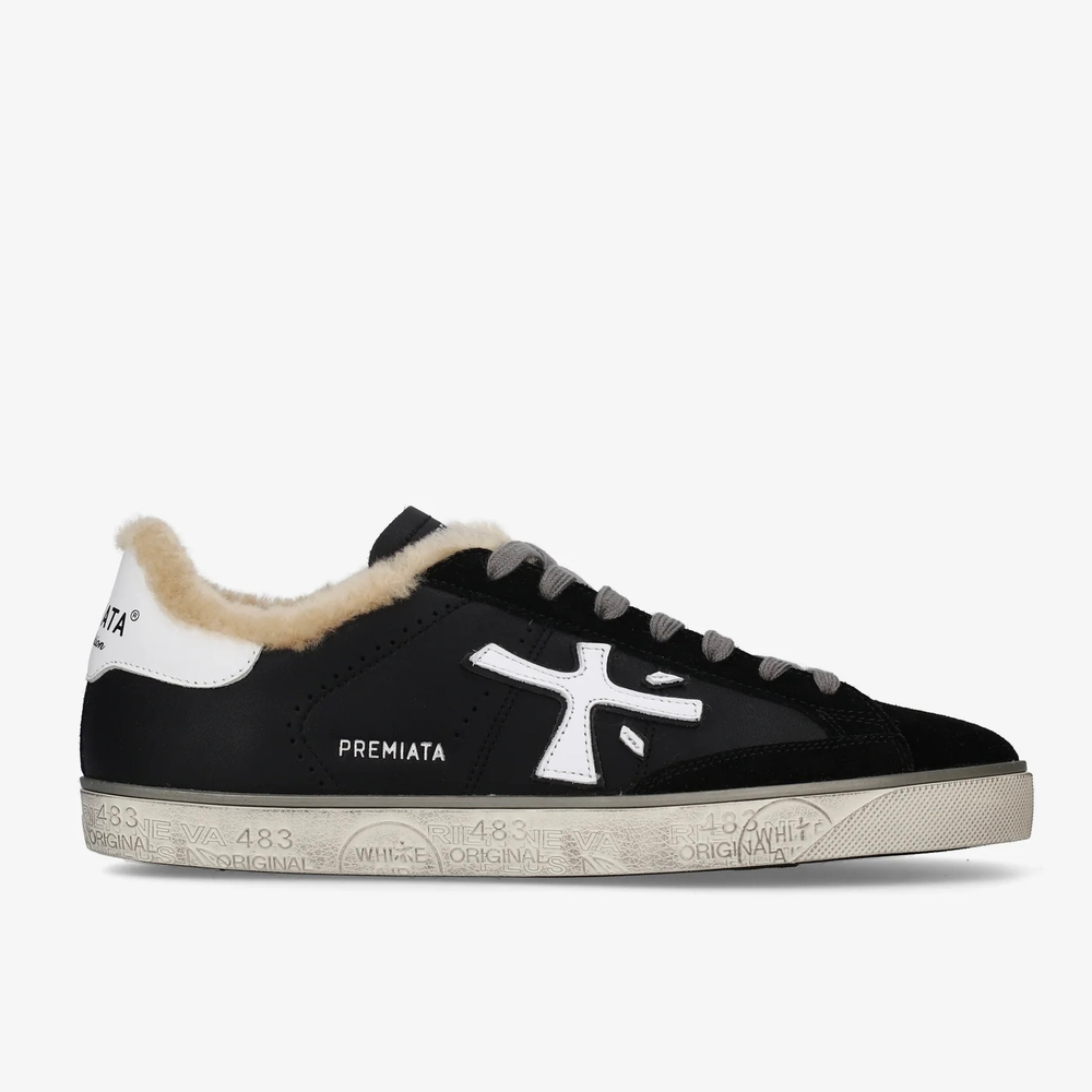 Кожаные кеды Premiata Steven 5439М на шнуровке