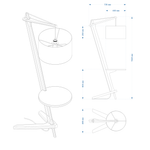 Торшер со столиком "Ganso"