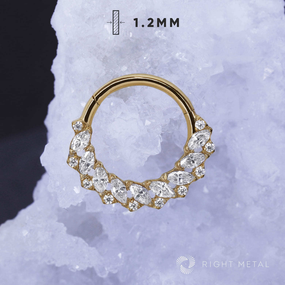 Кликер Ora Crystal PVD Yellow 1.2мм