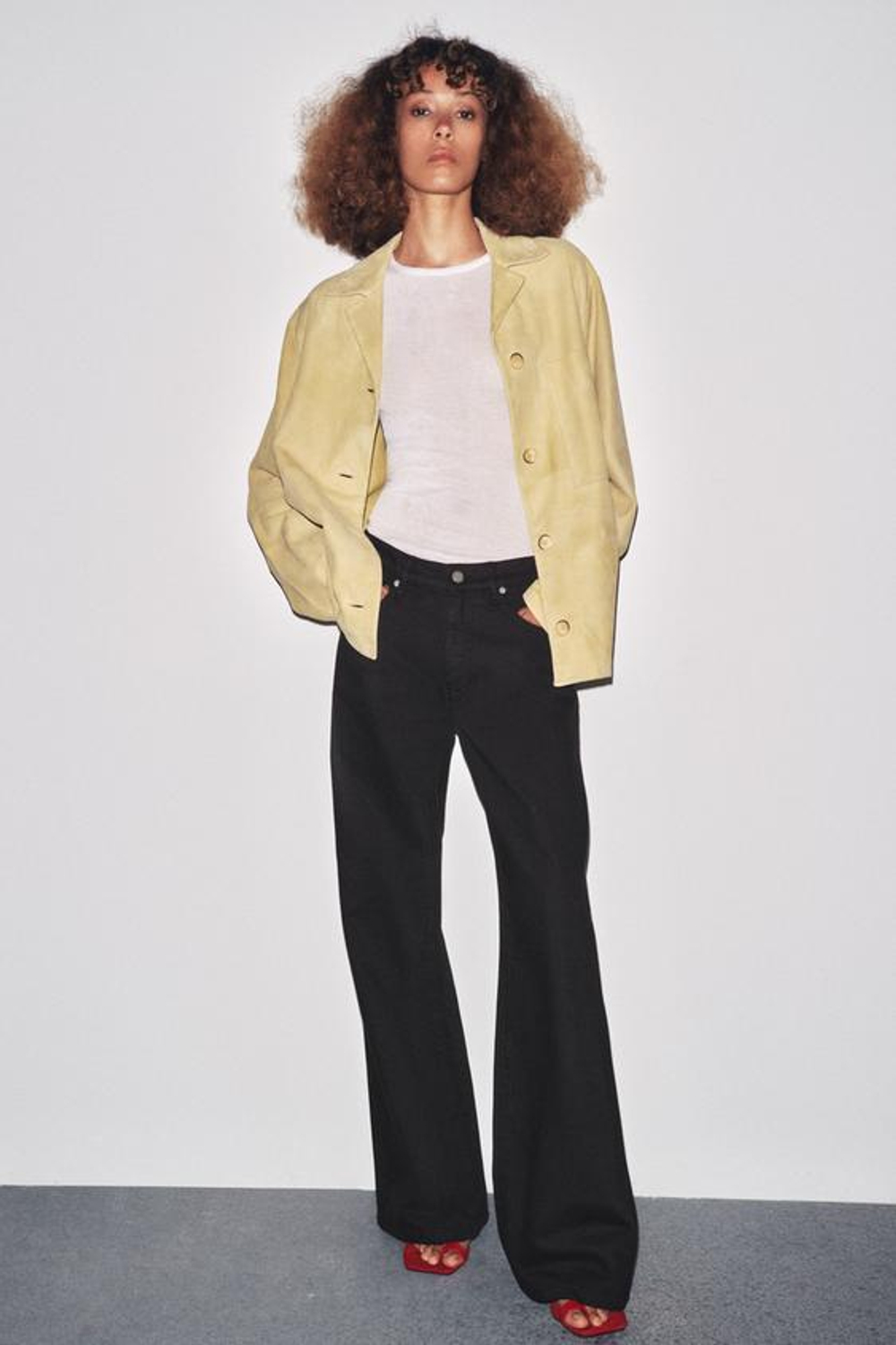 ZARA ДЖИНСЫ WIDE-LEG С НИЗКОЙ ПОСАДКОЙ — ZW COLLECTION, ЧЕРНЫЙ