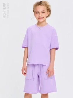 Костюм оверсайз с футболкой и шортами