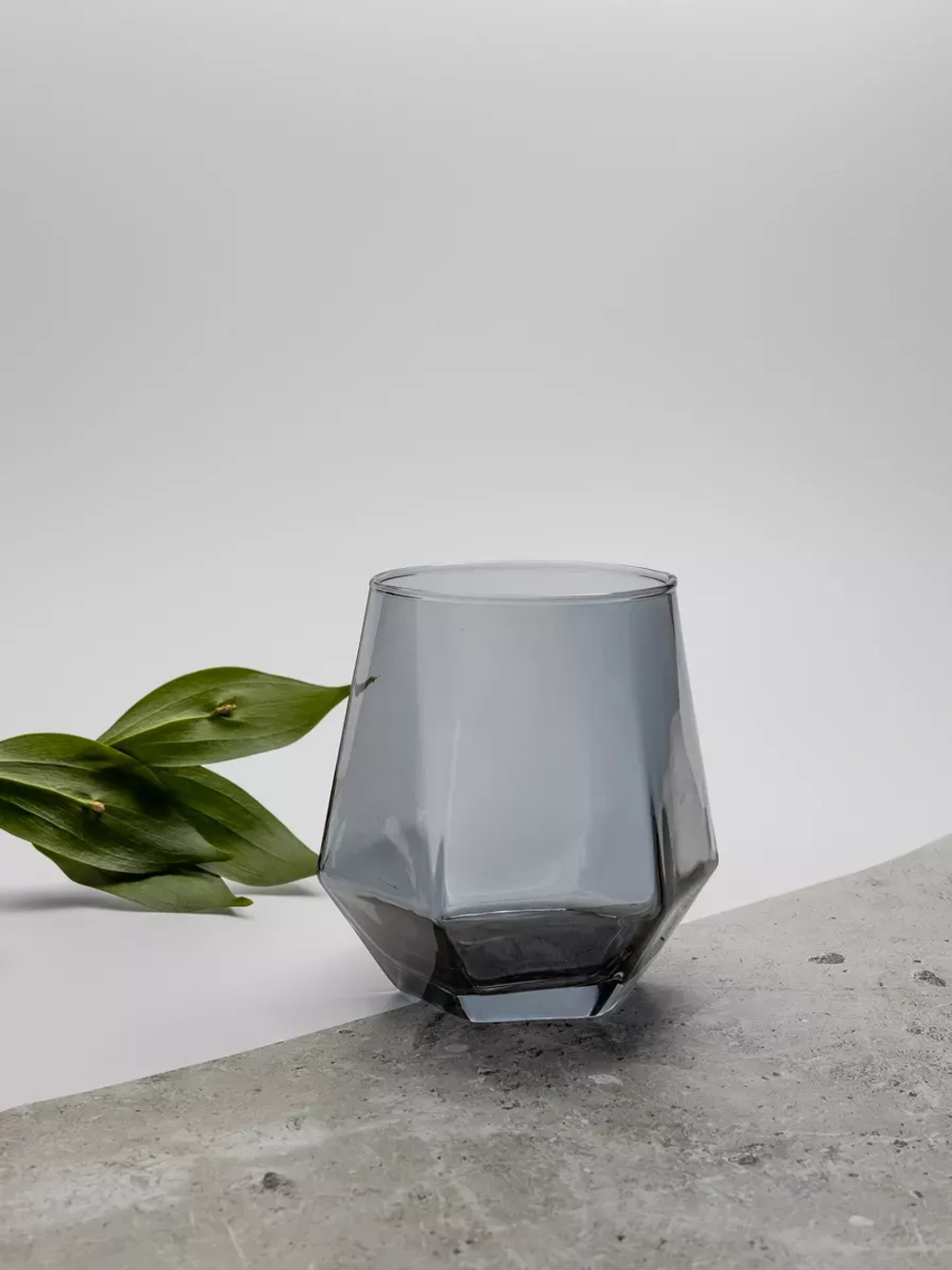 Набор шестигранных бокалов рокс, 330мл, черные, 6 шт.