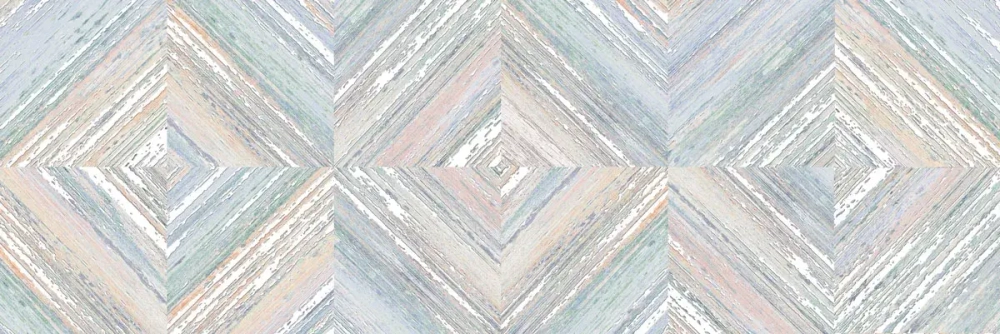 Декоративная плитка ALMA Ceramica DWU11MDS406 Medis 60x20 бежевая / голубой глянцевая с орнаментом