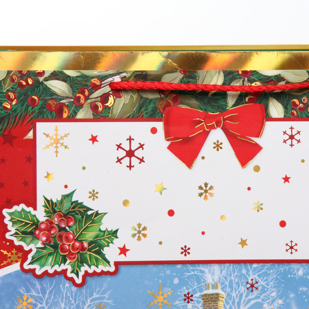 Пакет подарочный «Зимняя радость» 18*23*8 см, микс