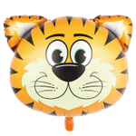 Шар Фольгированный Тигренок голова большая (Оранжевый)