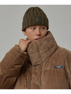 Шапка в рубчик с логотипом ладок