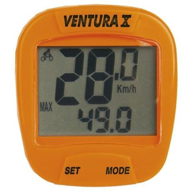 Велокомпьютер VENTURA Х, 10 функций, оранжевый (5-244553)