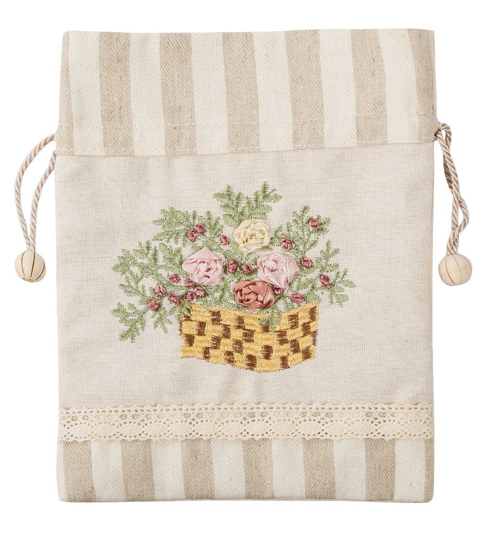 LK-21 Мешочек из льна «Садовые цветы»