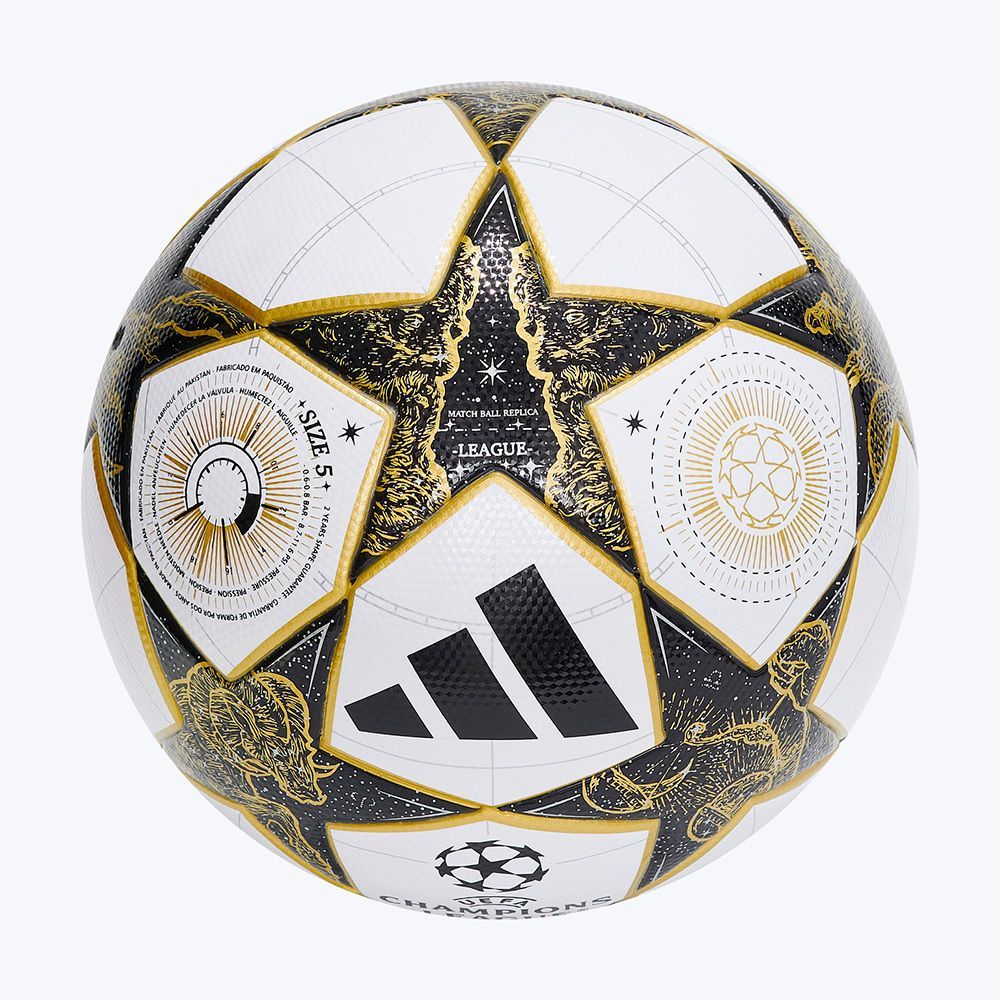 Мяч футб. ADIDAS UCL League JZ9995, р.5, FIFA Quality, 32п, ТПУ, термосш, бело-черно-золотистый