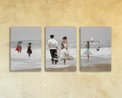 Модульная картина на стекле "Прибой" Декор для дома, подарок