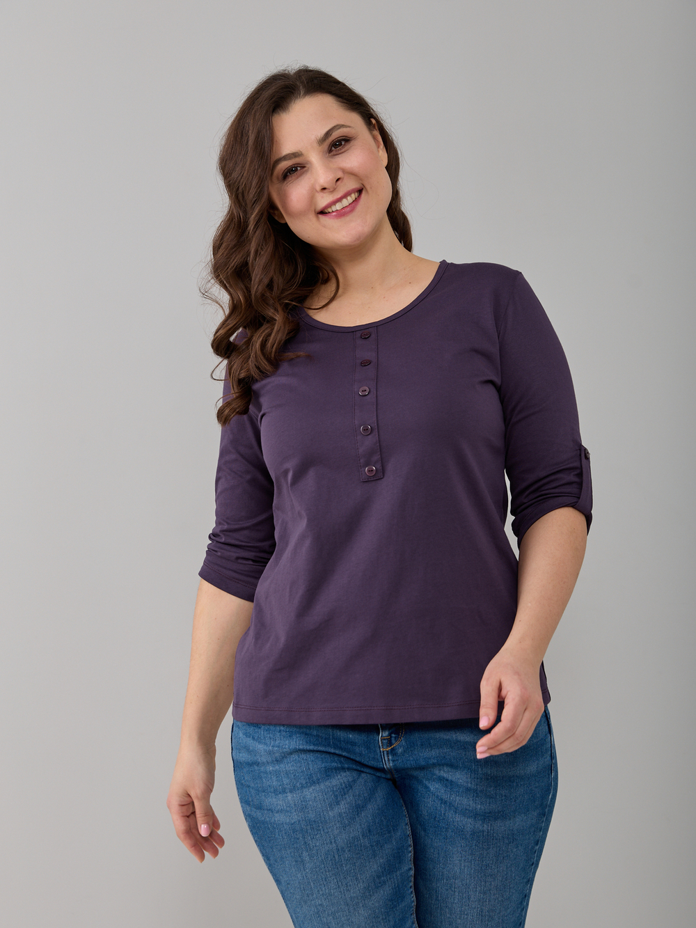 Лонгслив ЛНк-005/баклажан