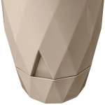 Горшок для цветов пластиковый 2,3л d-17,5см «Laurel» с поддоном бежевый