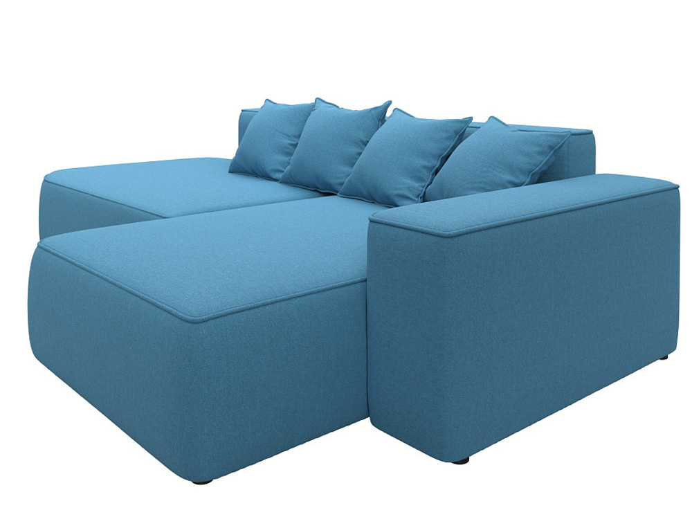 Диван угловой Лига-065 угол правый РОГОЖКА Амур 10 голубой