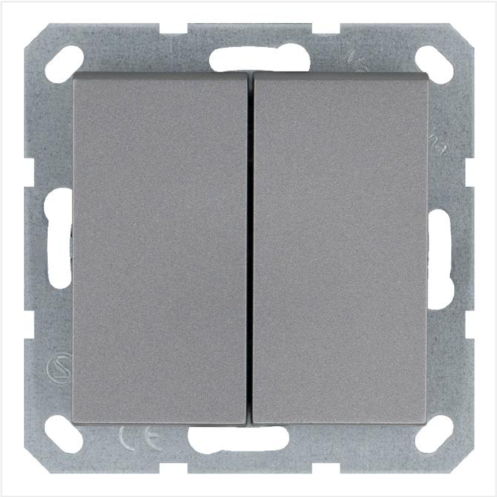 Переключатель перекрестный 2-кл. 10А IP20 механизм алюм. Jasmart G3014S