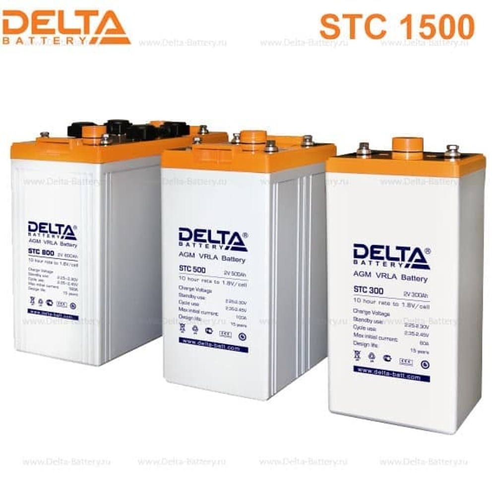 Аккумуляторная батарея Delta STC 1500 (2V / 1500Ah)