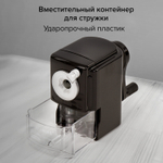 Точилка механическая BRAUBERG "STYLE" для ч/гр и цветных карандашей (в том числе утолщенных) крепление к столу корпус черный (2 штуки в упаковке)