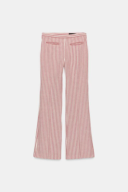 ZARA БРЮКИ В ПОЛОСКУ — ZW COLLECTION, КРАСНЫЙ/БЕЛЫЙ