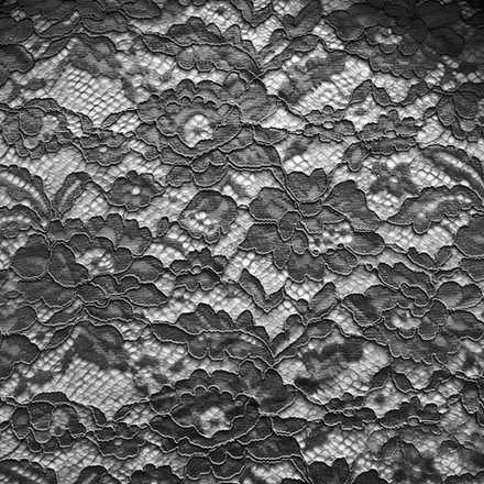 Кружевное полотно, 130 гр/м2, 150 см, угольно-чёрный