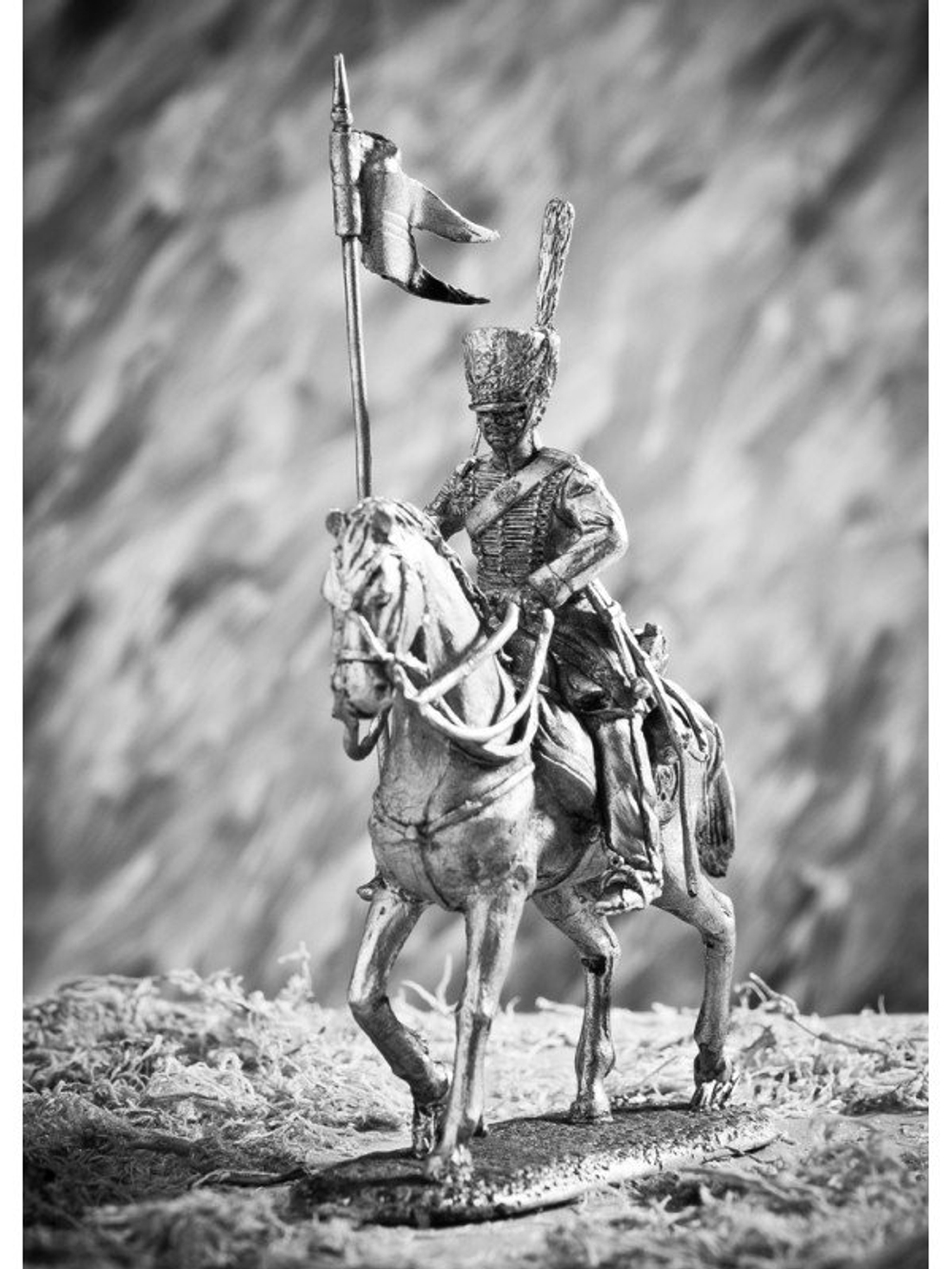 Оловянный солдатик Казак 1-го конного Смертоносного полка Санкт-Петербугского ополчения, 1812-14 г. г.