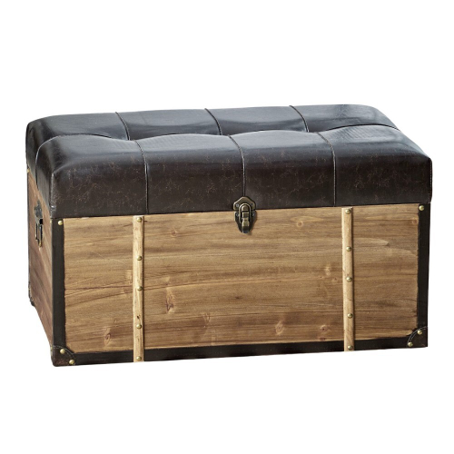 Пуф-сундук 58х35х33см МДФ, дерево, искожа, поролон, металл