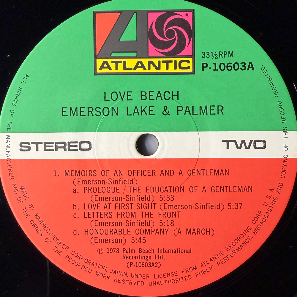 Emerson, Lake & Palmer - Love Beach (Япония 1978г.)