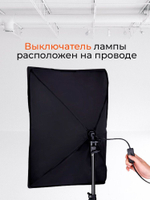 Софтбокс 50х70 с усиленным штативом + пульт