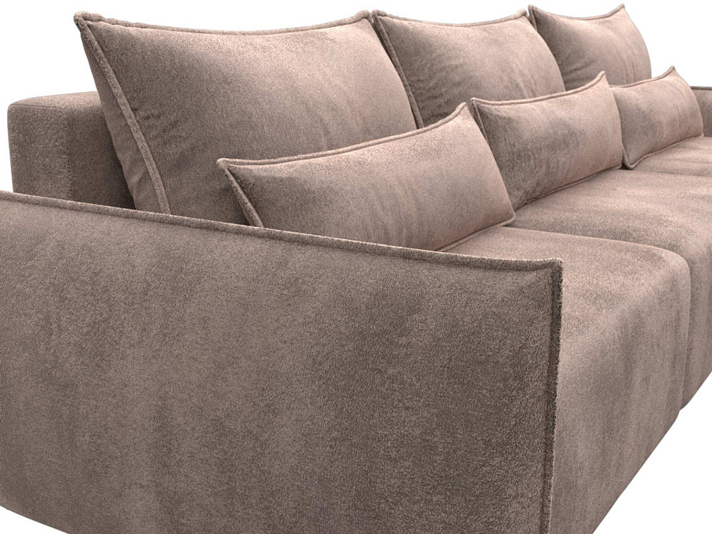 Диван угловой Лига-051 НПБ Лонг угол универсальный ВЕЛЮР TOWER 05 бежевый