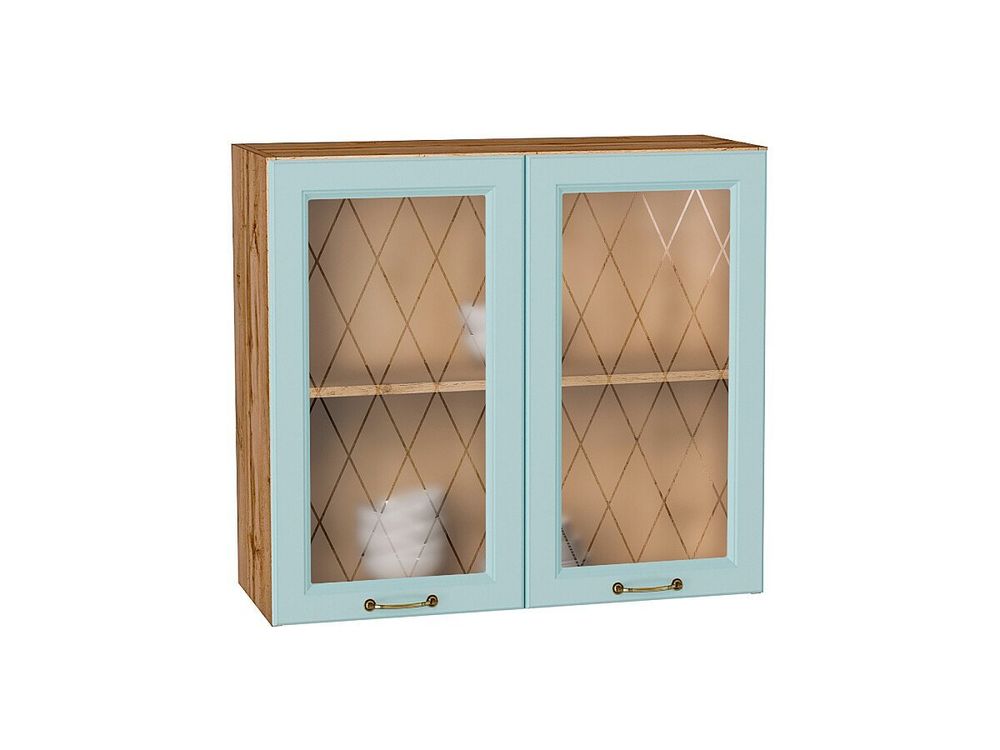 Шкаф верхний с 2-мя остекленными дверцами Ницца