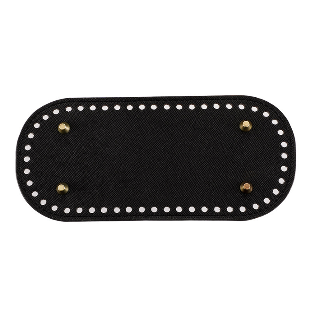 Донышко для сумки и корзинки (овал 10 *22 см, цвет черный) / основание для вязаных крючком сумок, шкатулок, корзин