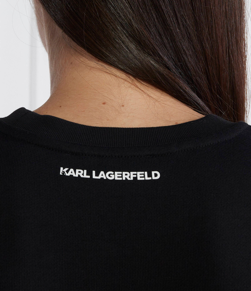 Платье hotfix logo sweatdress Karl Lagerfeld - черный(231W1352)