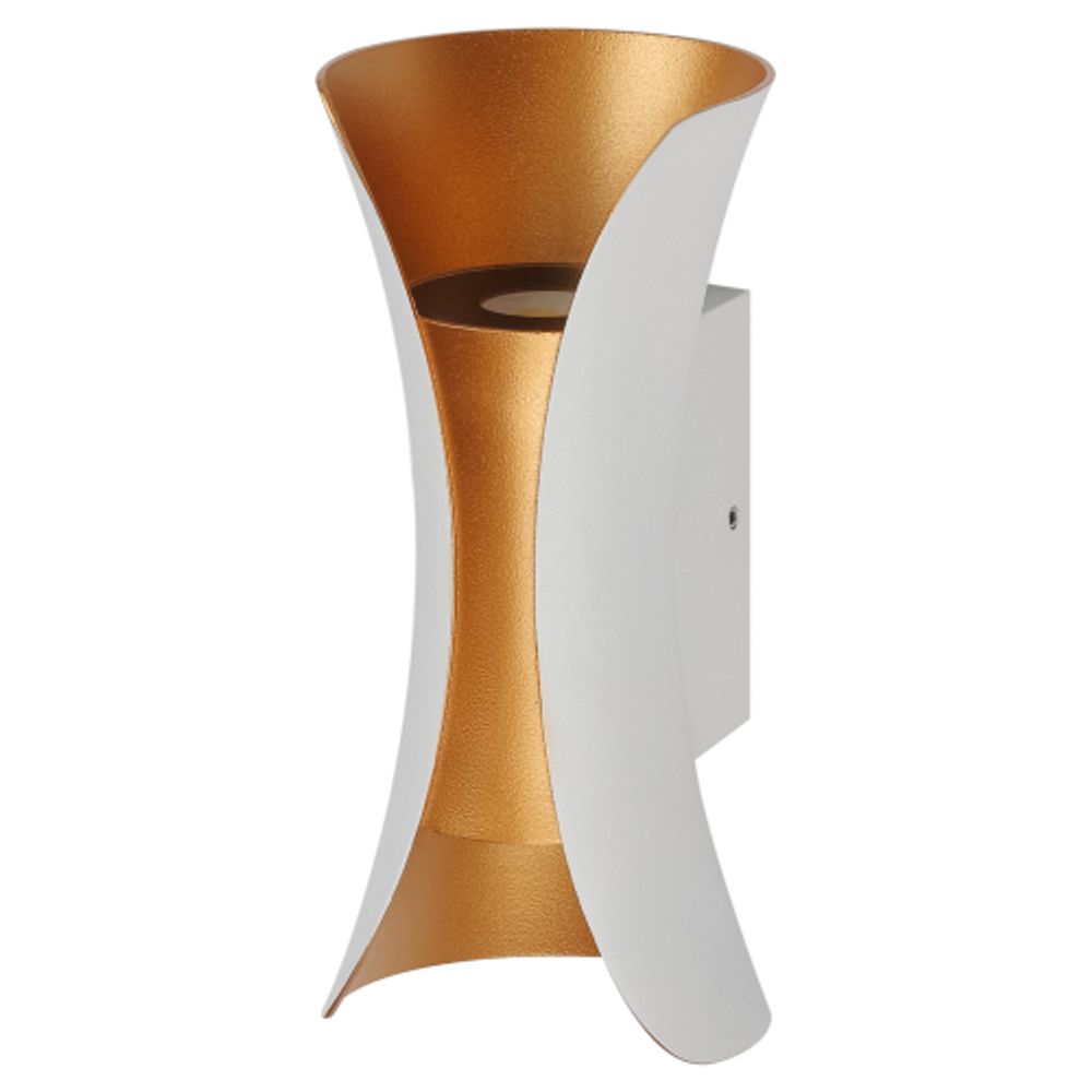 Декоративная подсветка ЭРА WL42 WH+GD светодиодная 10Вт 3500К белый/золото IP54 для интерьера, фасадов зданий | Фасадная декоративная подсветка