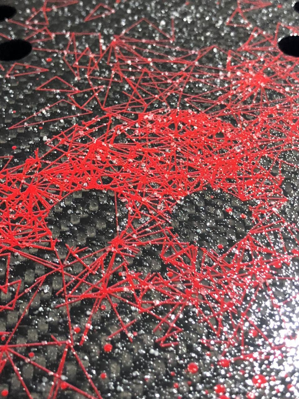 Ракетка BLACK DEATH красная Turquoise с дополнительным нанесением «Rotor»