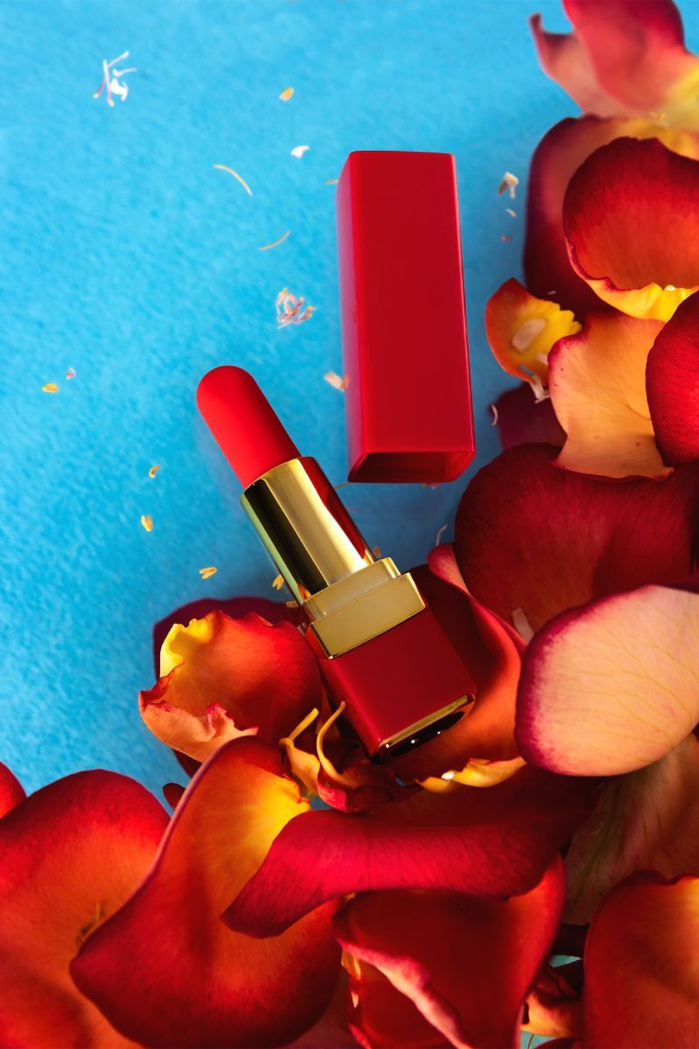 Красный вибратор-помада Pansies - 9 см. (Цвет: красный)