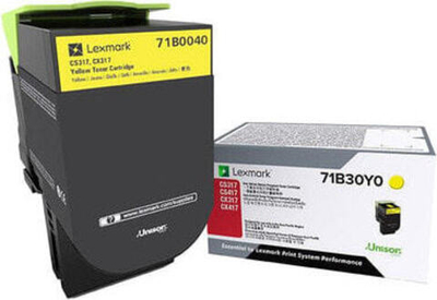 Lexmark 71B0040 тонерный картридж Подлинный Желтый 1 шт