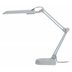 Настольный светильник ЭРА NL-202-G23-11W-GY с лампой PL на струбцине и с основанием серый