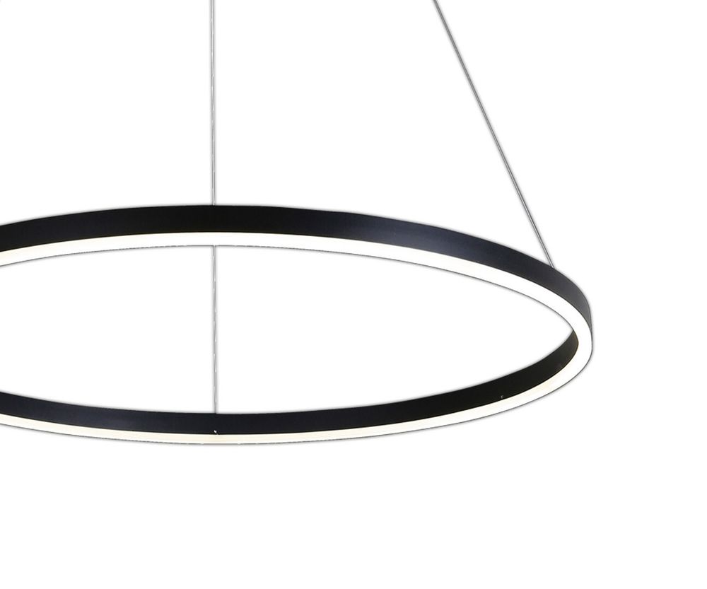 Подвес Тор черный d80 h150 Led 50W (3000K) 2 типа крепления