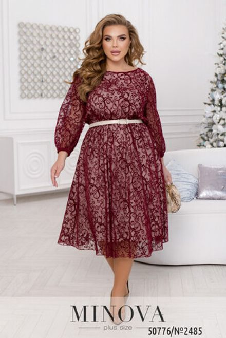 Платье 2485-бордо Minova Фото 2