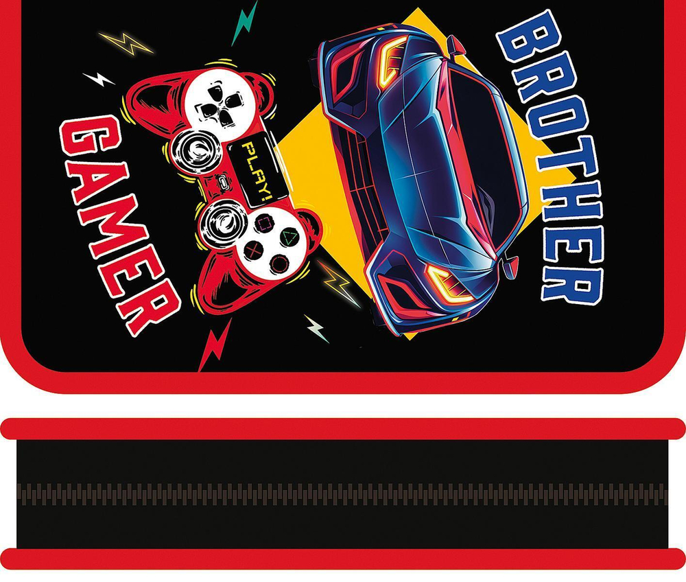 Пенал 1 секц. большой с откидной планкой 190/115 "Brother gamer 2025"