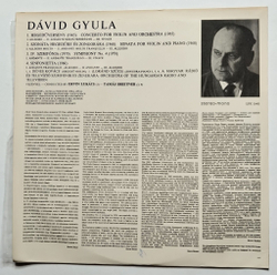 Винтажная виниловая пластинка LP Gyula David, Violin Concerto, Sonata For Violin And Piano, Symphony No. 4, Sinfonietta (Венгрия 1970)