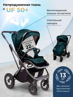 Коляска 3 в 1 Sweet Baby Rocco Air + автокресло Premier Grey Green (Air)