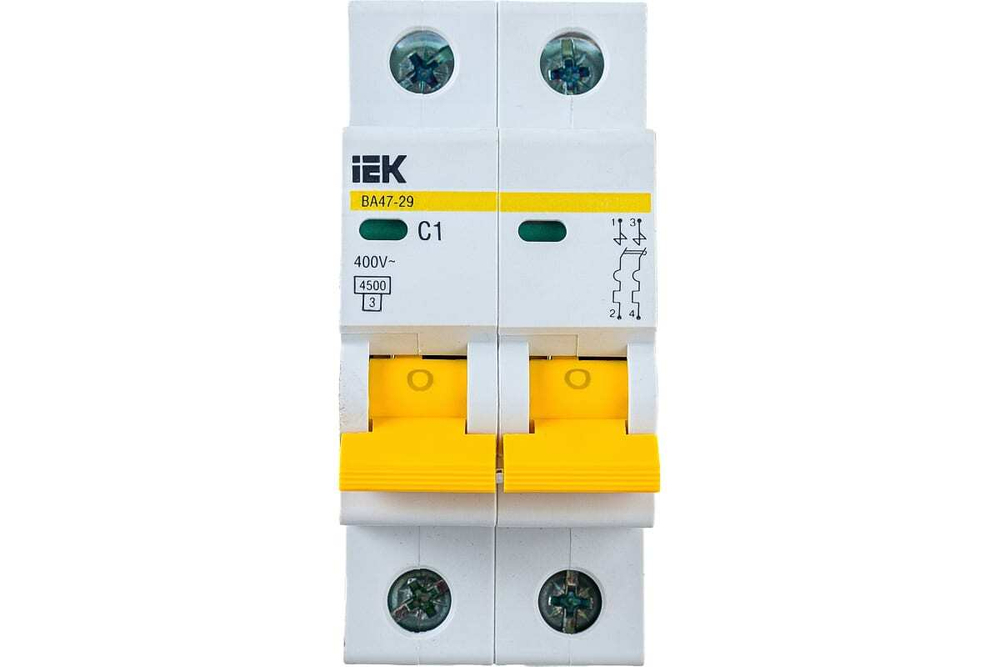 Автоматический выключатель ВА47-29 2Р 1А 4,5кА С IEK