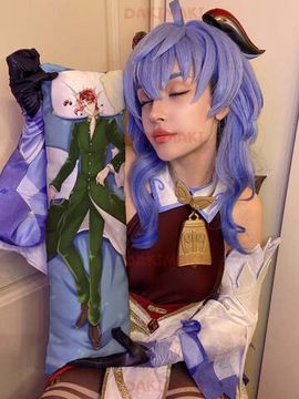 Мини дакимакура Нориаки Какёин и Джотаро Куджо из Невероятное приключение ДжоДжо арт. M0395, 60х20 см