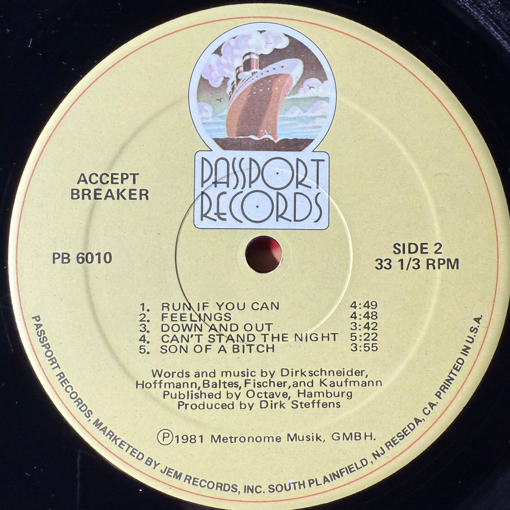 Accept ‎– Breaker (США 1981г.)