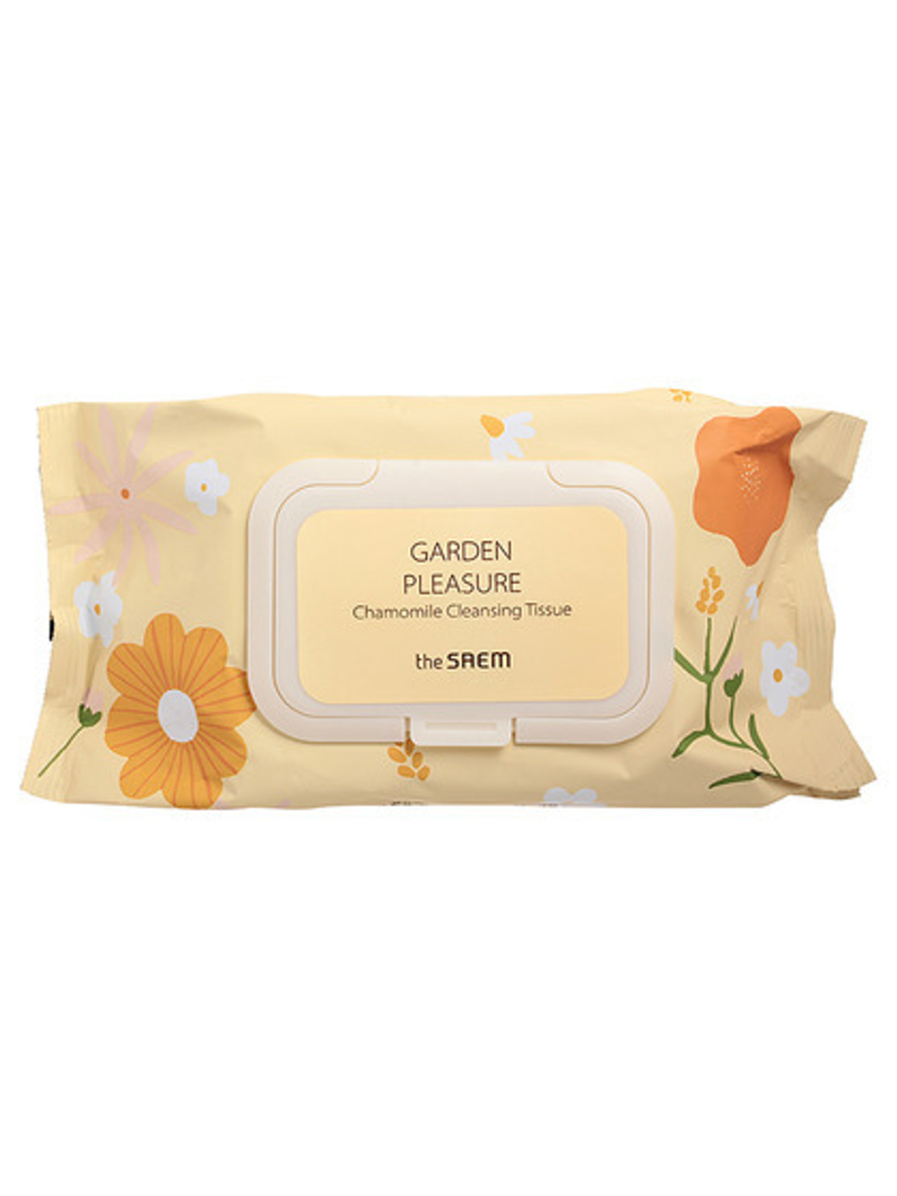 THE SAEM Салфетки косметические влажные/Garden Pleasure Chamomile Cleansing Tissue, набор 100шт